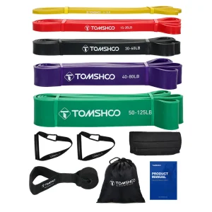 5 Resistance Stretch Bands  Door Anchor Pull Rope