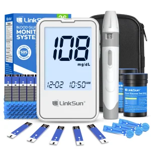 Linksun G-425-2 Blood Glucose Meter with Test Strips